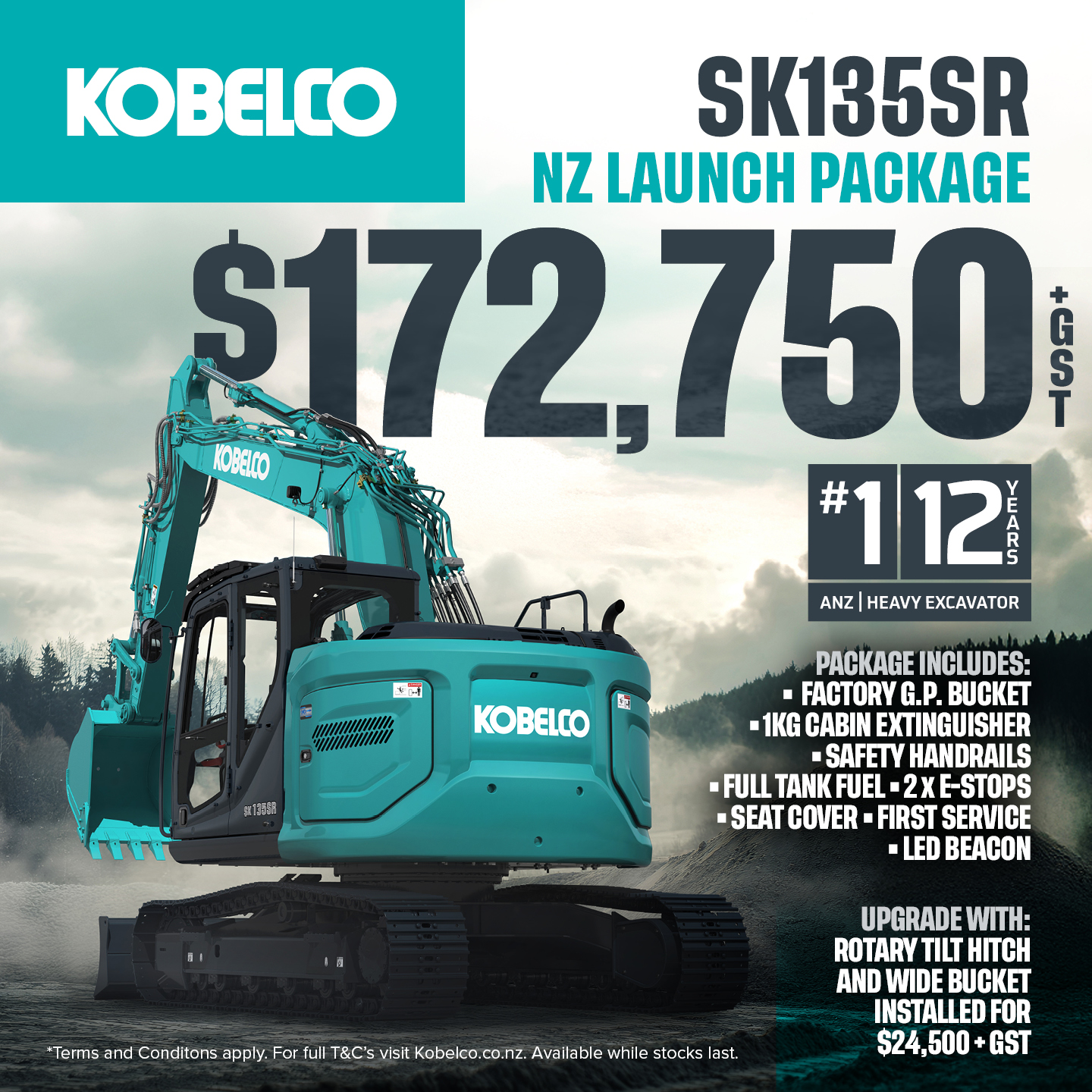 KOBELCO-SK135SR-7-NZ-Launch-Price